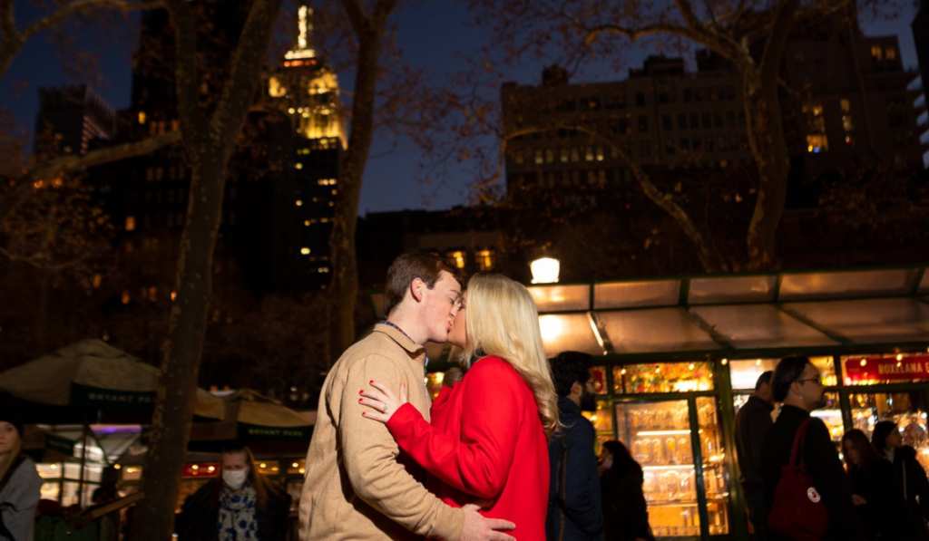 Romantic Photographs in Bryant Park NYC 