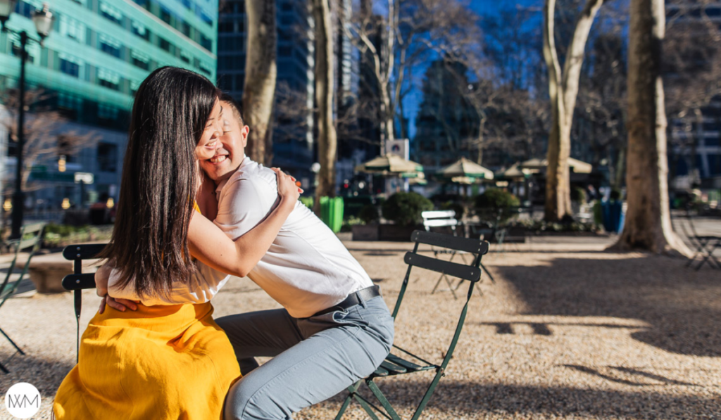 Romantic Photographs in Bryant Park NYC 